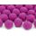 Pompony pluszowe PartyDeco 2cm Różowe